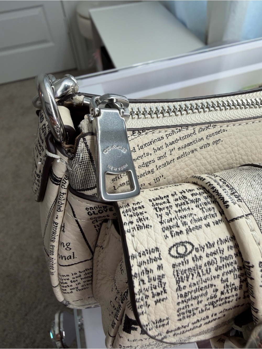 Coach Outlet Ashton Shoulder Bag With Newspaper Print - Picture 7 of 13